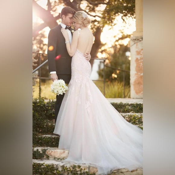 Essence Bridal Collection; Ivory w blush tone underneath;size 4-6(Bride size 10) - Picture 10 of 10